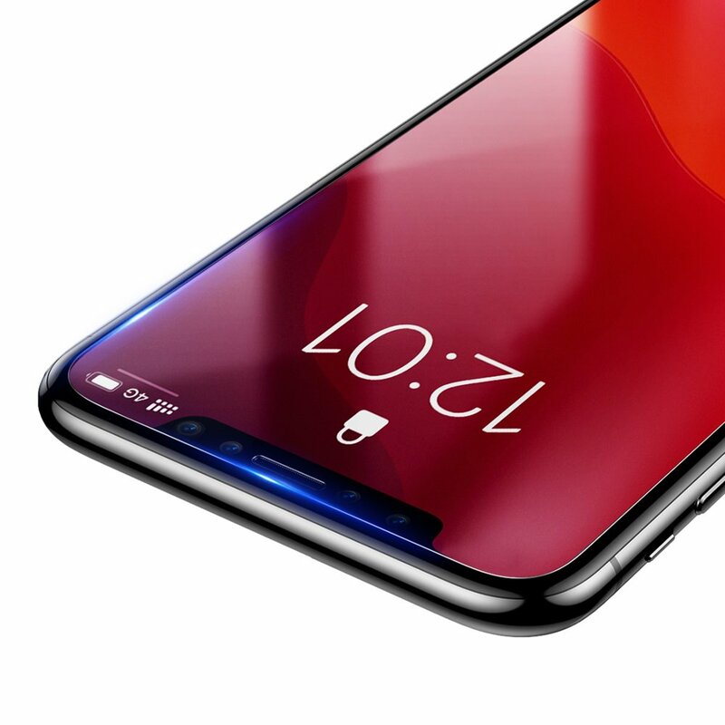 [Pachet 2x] Folie Sticla iPhone XS Baseus Full-Glass Tempered Film Anti-Bluelight - SGAPIPH58S-FC02 - Clear