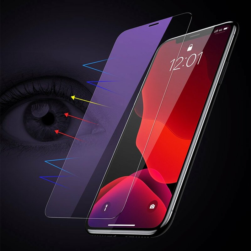 [Pachet 2x] Folie Sticla iPhone XS Baseus Full-Glass Tempered Film Anti-Bluelight - SGAPIPH58S-FC02 - Clear