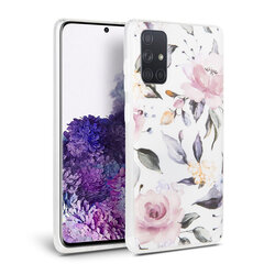 Husa Samsung Galaxy A51 Tech-Protect Floral - Alb