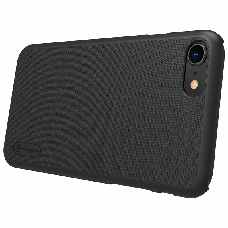 Husa Iphone 7 Nillkin Frosted Fara Decupaj Sigla - Black