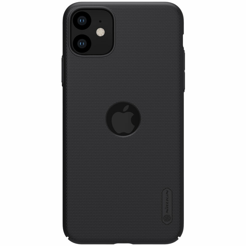 Husa iPhone 11 Nillkin Super Frosted Shield Cu Decupaj Sigla, negru
