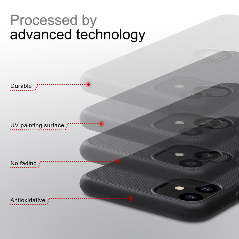 Husa iPhone 11 Nillkin Super Frosted Shield Cu Decupaj Sigla, negru