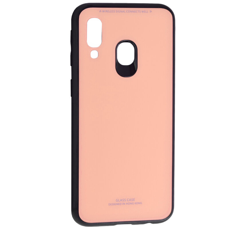 Husa Samsung Galaxy A40 Glass Series - Roz