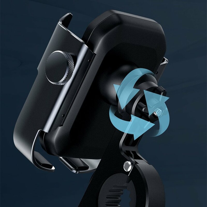 Suport Bicicleta Baseus inAuto Metal Armor Motorcycle Cu Prindere Pe Ghidon Si Oglinda - SUKJA-0S - Argintiu