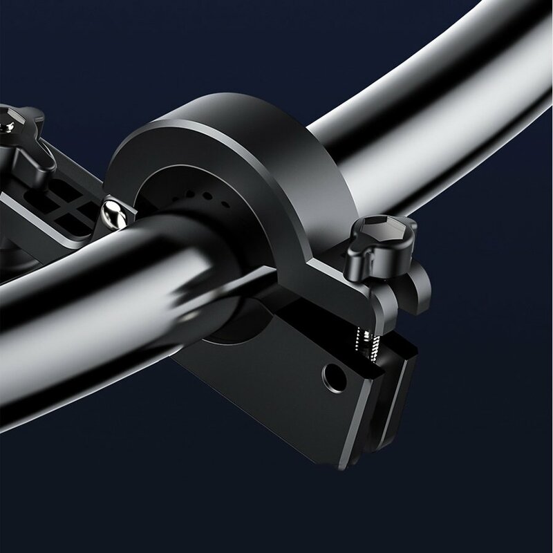 Suport Bicicleta Baseus inAuto Metal Armor Motorcycle Cu Prindere Pe Ghidon Si Oglinda - SUKJA-0S - Argintiu