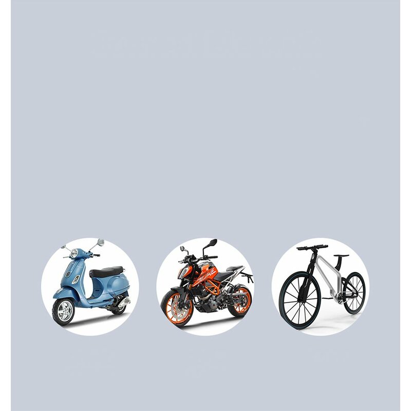 Suport Bicicleta Baseus inAuto Metal Armor Motorcycle Cu Prindere Pe Ghidon Si Oglinda - SUKJA-0S - Argintiu