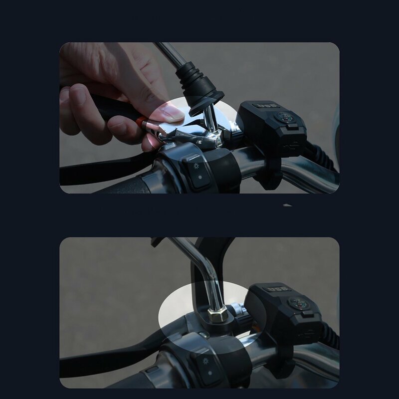 Suport Bicicleta Baseus inAuto Metal Armor Motorcycle Cu Prindere Pe Ghidon Si Oglinda - SUKJA-0S - Argintiu