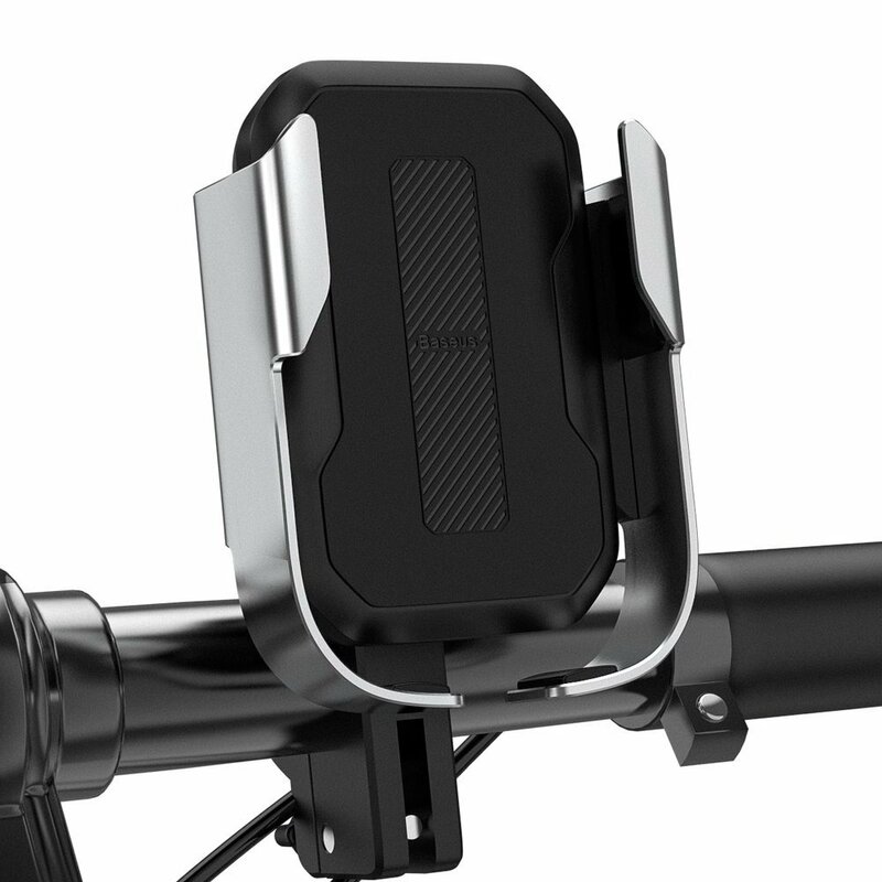 Suport Bicicleta Baseus inAuto Metal Armor Motorcycle Cu Prindere Pe Ghidon Si Oglinda - SUKJA-0S - Argintiu