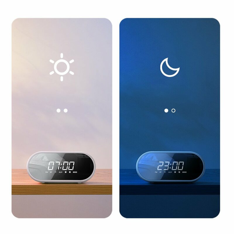 Boxa Portabila Baseus Encok E09 Bluetooth Stylish Wireless with Alarm Clock/LED - NGE09-04 - Roz