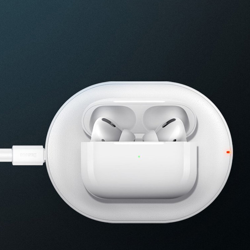 Incarcator Wireless Baseus Cobble Induction Horizontal + Cablu De Incarcare Type-C 1m 15W - WXYS-02 - Alb