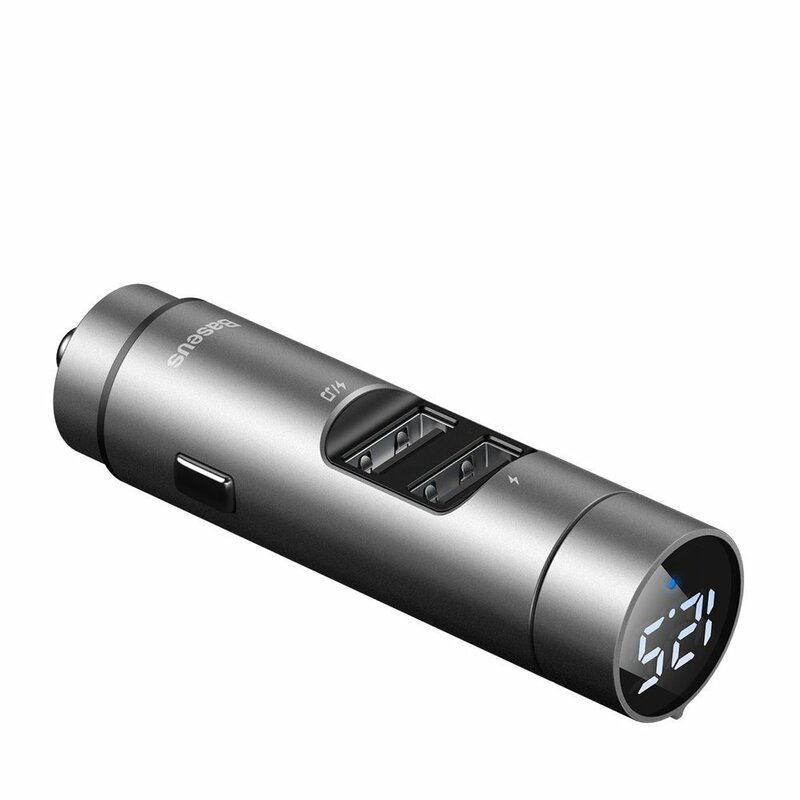 Incarcator auto cu modulator FM Baseus Energy Column 2xUSB 3.1A, CCNLZ-0S
