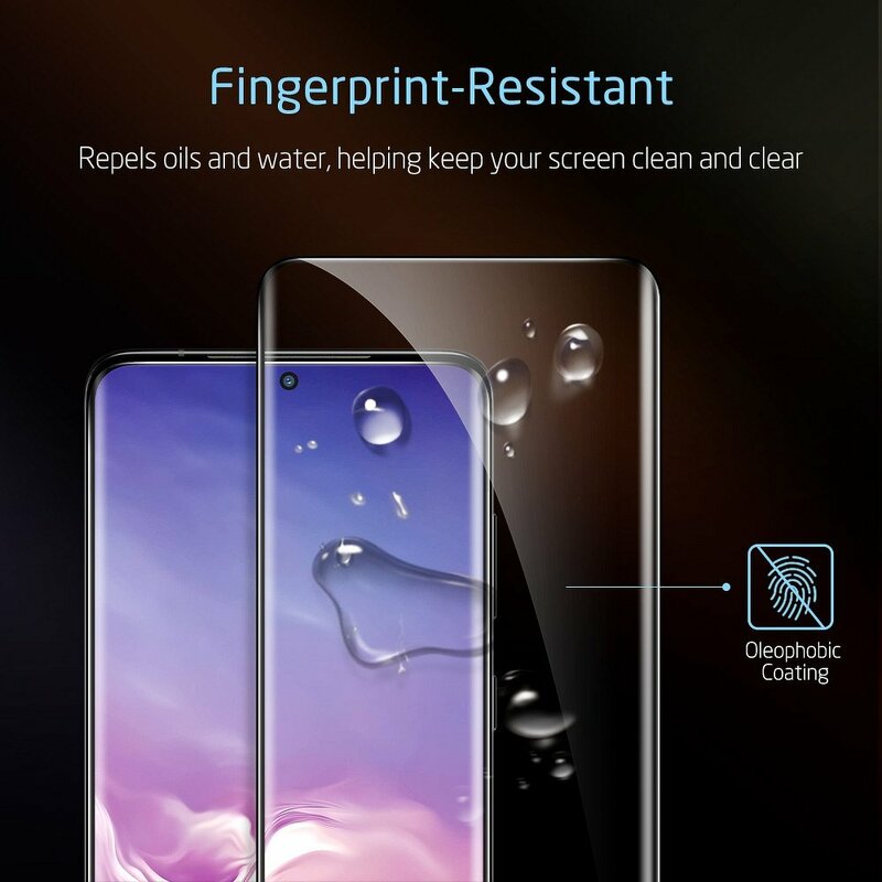 [Pachet 2x] Folie Sticla Samsung Galaxy S20 Plus ESR Screen Shield 3D Edge Guard - Black