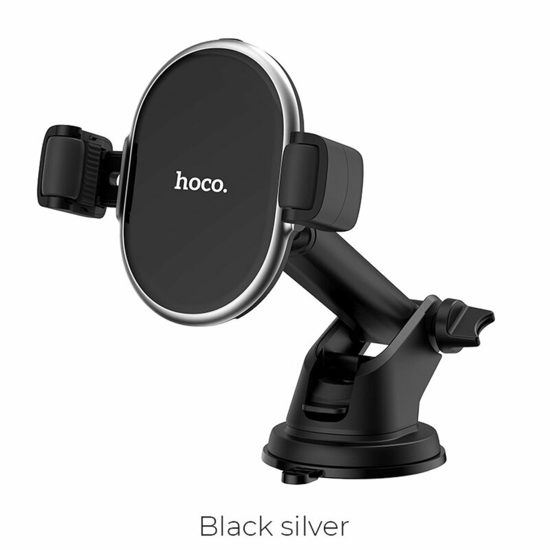 Suport Auto Hoco Selected S12 Cu Functie De Incarcare Wireless 10W - Negru