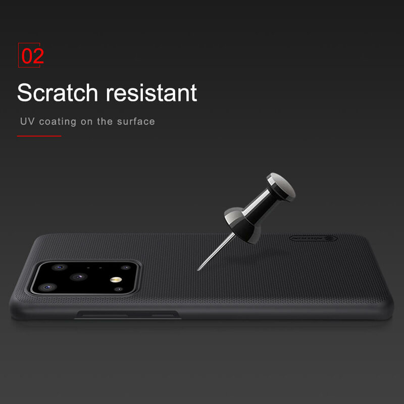 Husa Samsung Galaxy S20 Ultra 5G Nillkin Super Frosted Shield, auriu