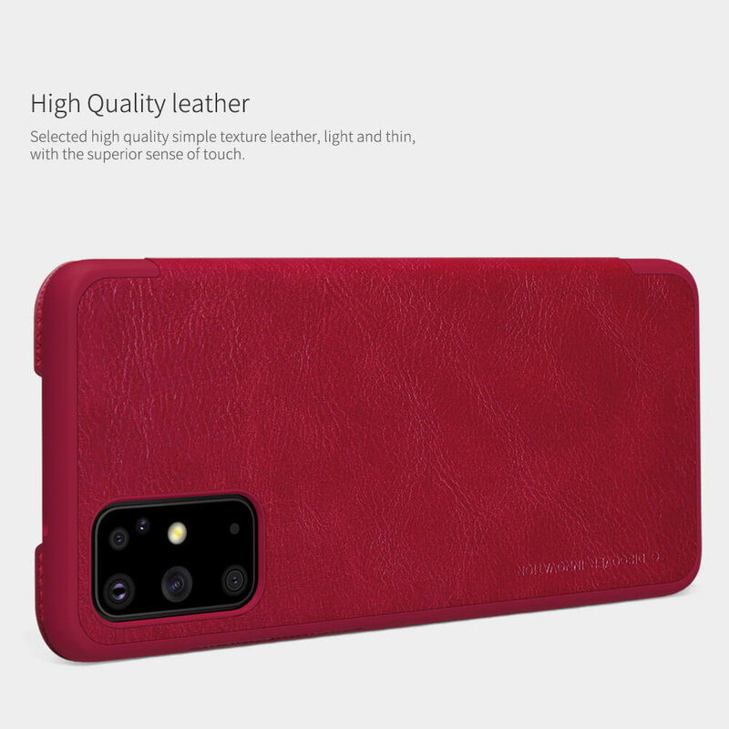 Husa Samsung Galaxy S20 Plus Nillkin QIN Leather, rosu