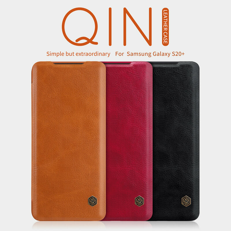 Husa Samsung Galaxy S20 Plus Nillkin QIN Leather, rosu