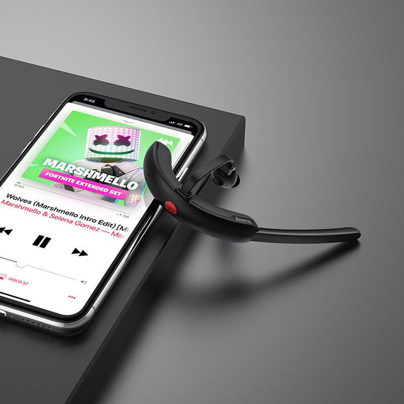 Casca Bluetooth Hoco Selected S7 Wireless Headset Acoustic Intelligent Noise Reduction - Negru