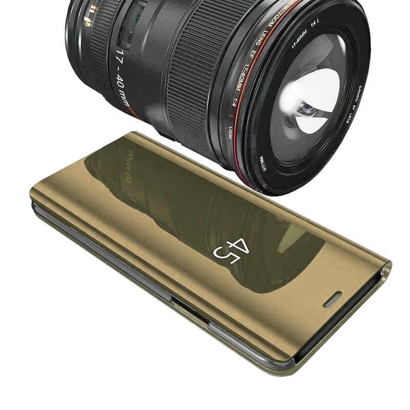 Husa Samsung Galaxy S20 Plus Flip Standing Cover - Gold