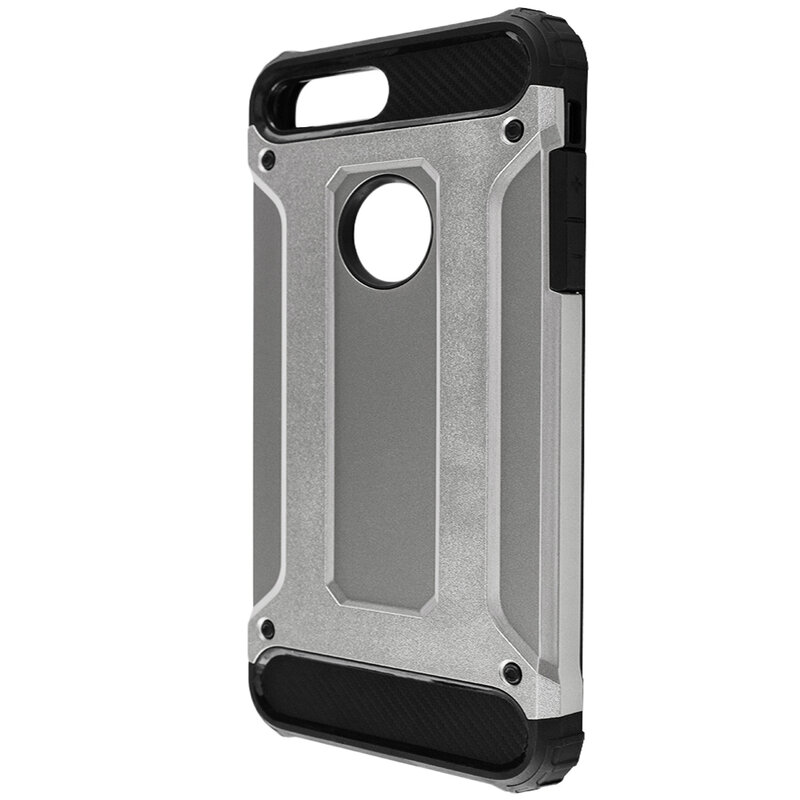 Husa iPhone 8 Plus Mobster Hybrid Armor - Argintiu