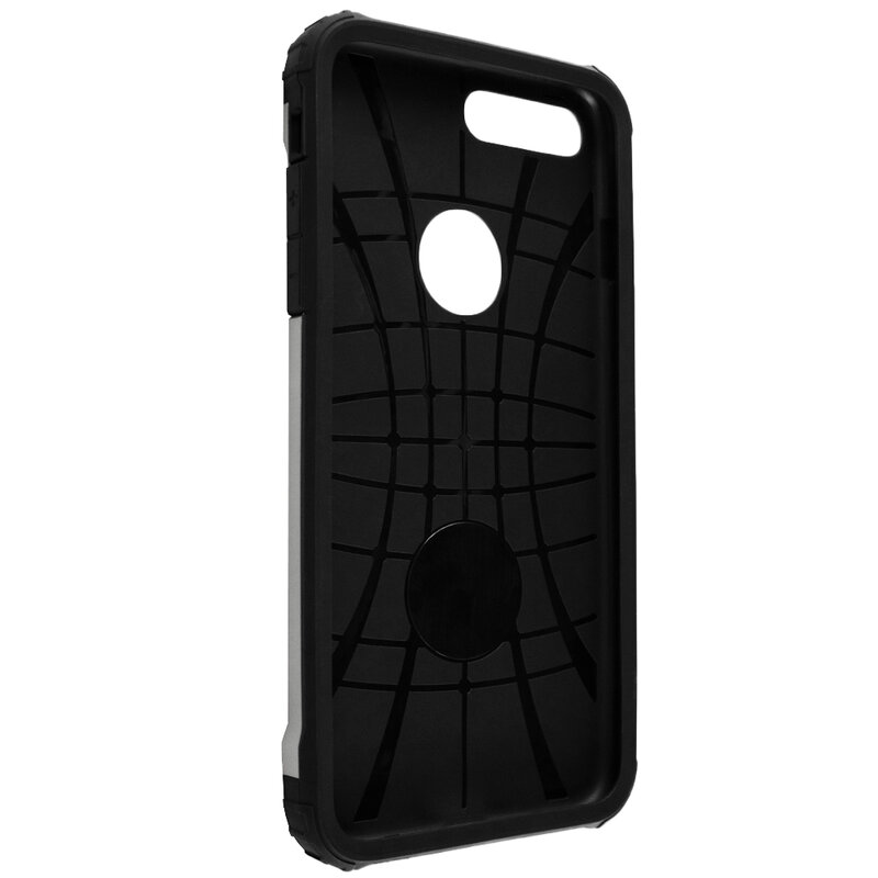 Husa iPhone 8 Plus Mobster Hybrid Armor - Argintiu
