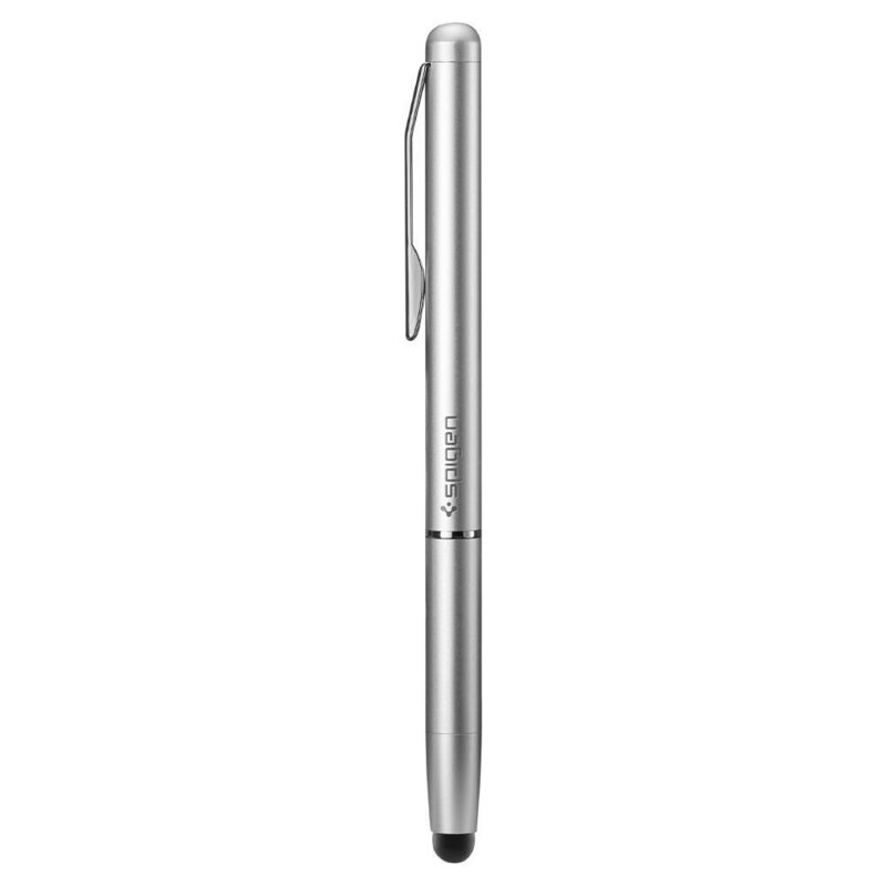 Stylus Pen Spigen Anti-Scratch Rubber Tip Easy To Carry With Clip Design - Argintiu