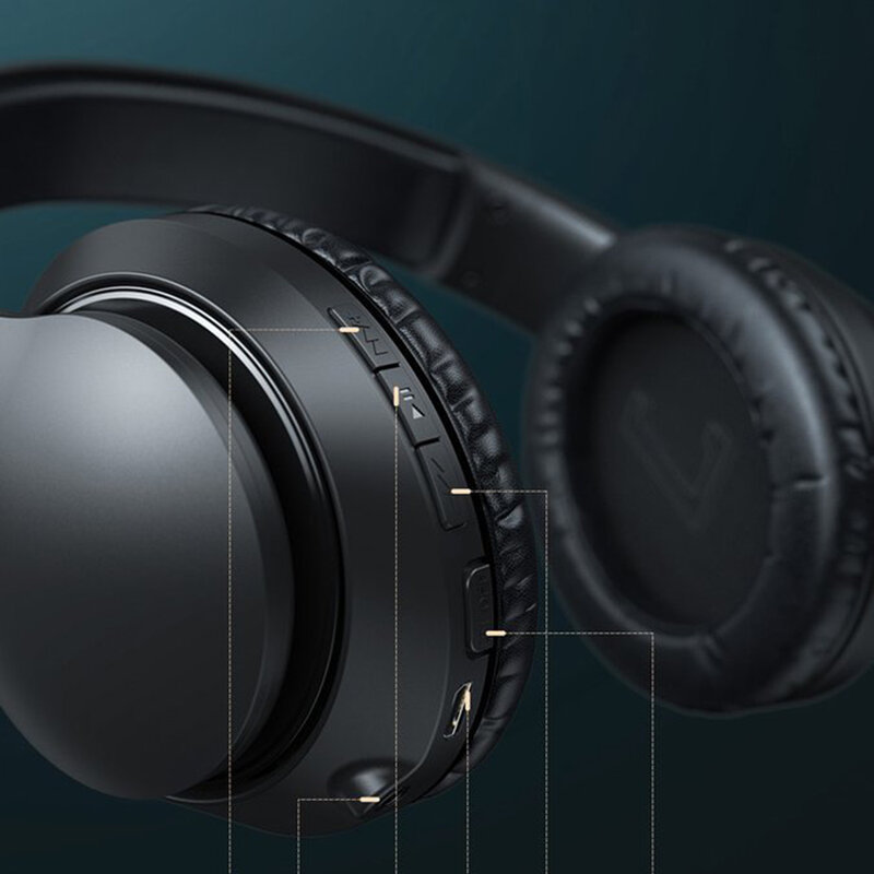 Casti On-Ear Baseus Encok D07 Wireless Bluetooth 5.0 With Built In Microphone - NGD07-01 - Negru