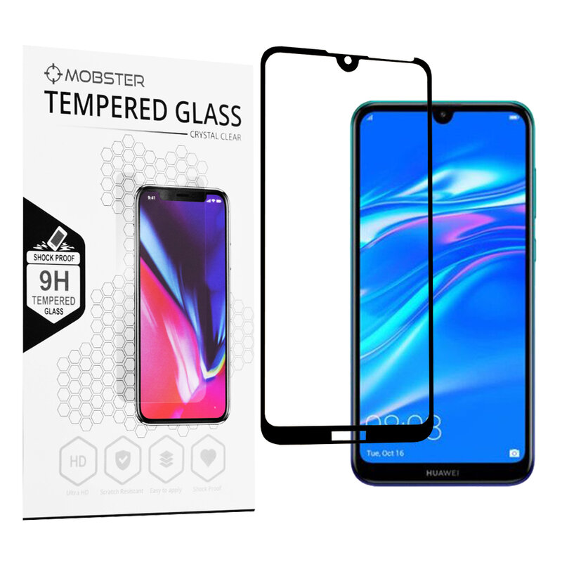 Folie Sticla Huawei Y7 2019 FullGlue Mobster - Black