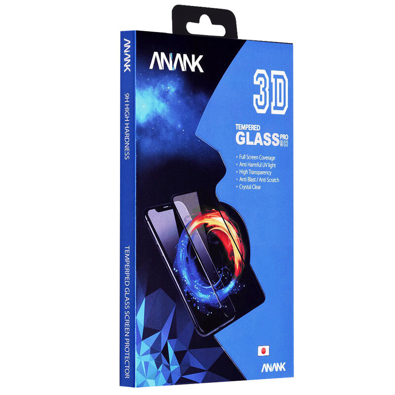 Sticla Securizata iPhone XS Max FullCover 3D Anank 9H - Black