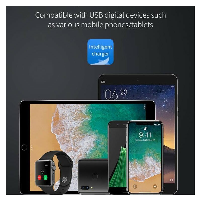 Incarcator Priza Hoco C40A, Dual USB, 2.4A – Negru