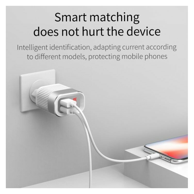 Incarcator Priza Hoco C40A, Dual USB, 2.4A – Negru