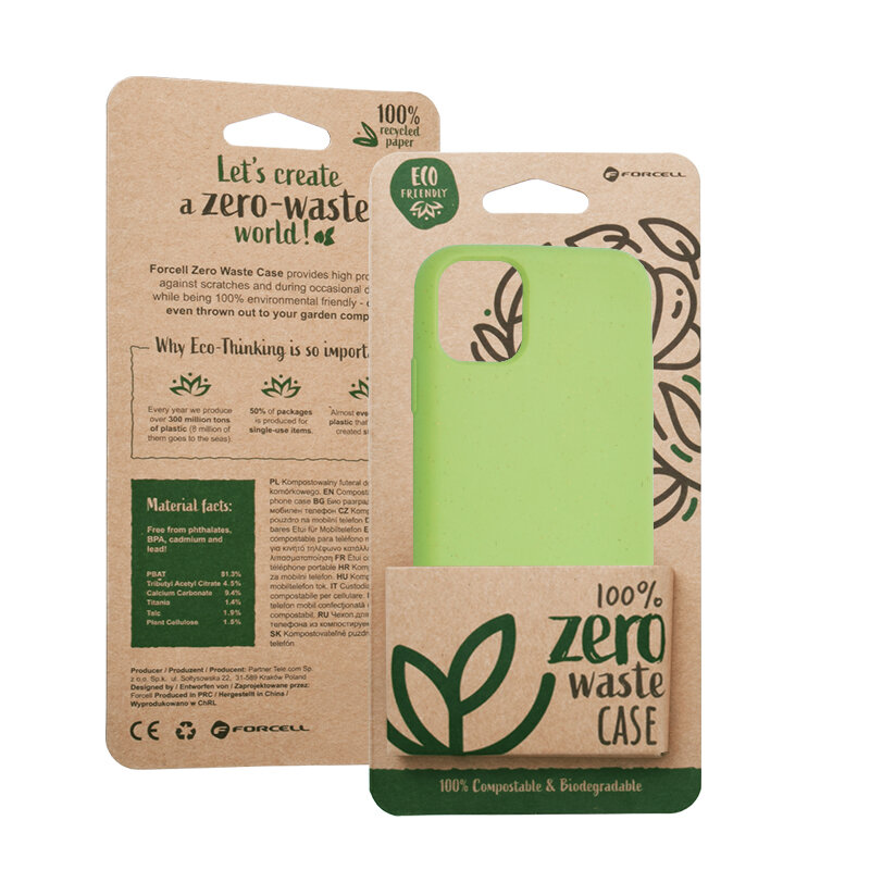 Husa iPhone 11 Forcell Bio Zero Waste Eco Friendly - Verde