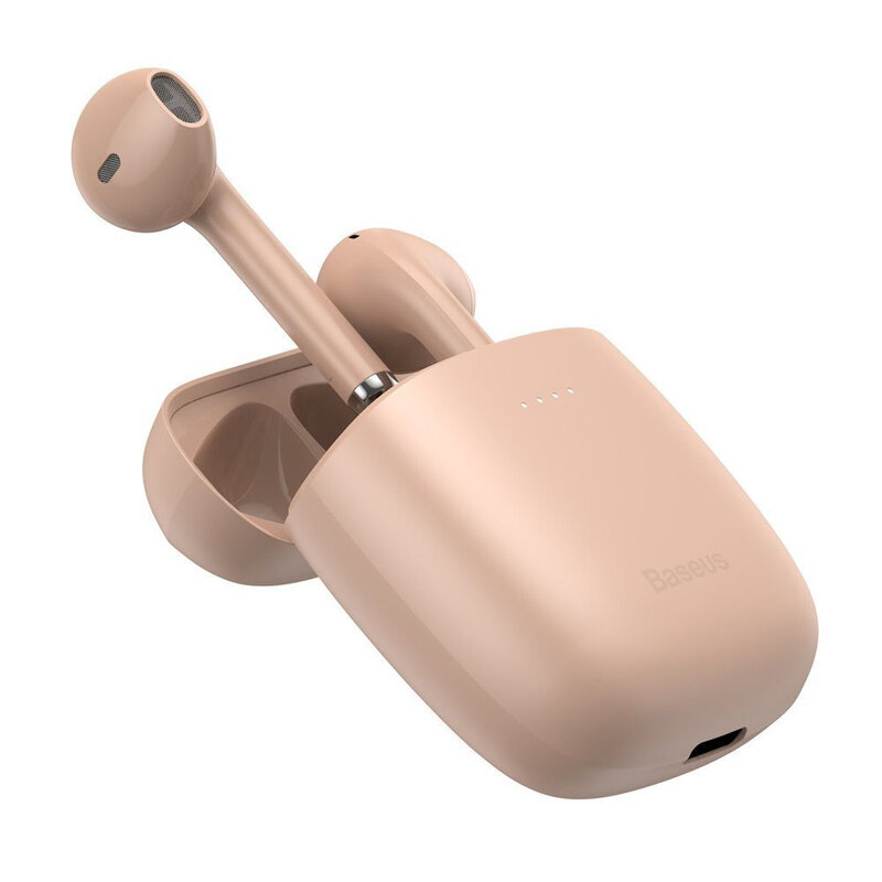 Casti In-Ear Baseus Enkok W04 Pro True Wireless Earphones Hi-fi Cu Microfon - NGW04P-04 - Roz