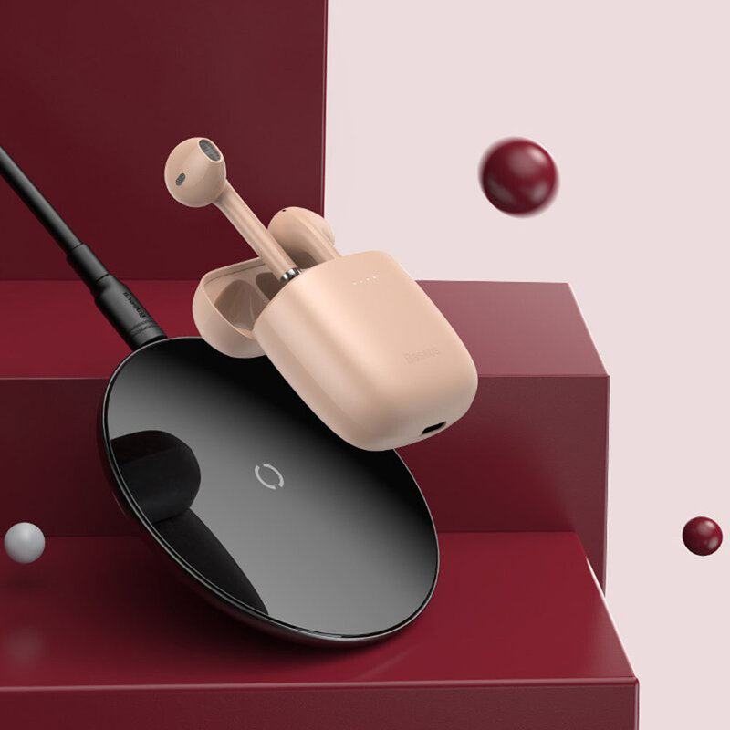 Casti In-Ear Baseus Enkok W04 Pro True Wireless Earphones Hi-fi Cu Microfon - NGW04P-04 - Roz