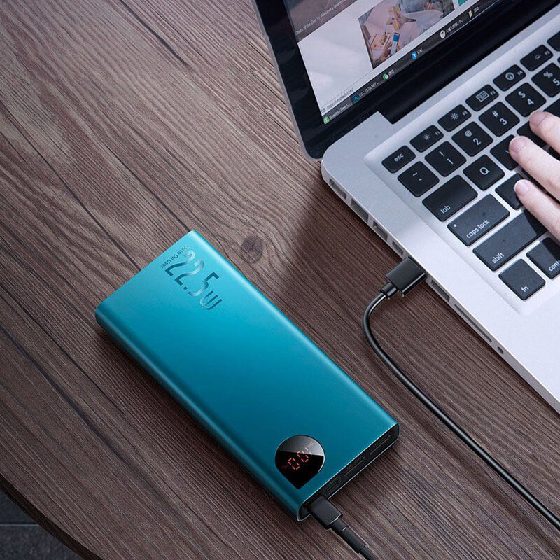 Baterie Externa Baseus Adaman Metal Digital Display 10000mAh 22.5W PD3.0 / QC3.0 - PPIMDA-B06 - Verde