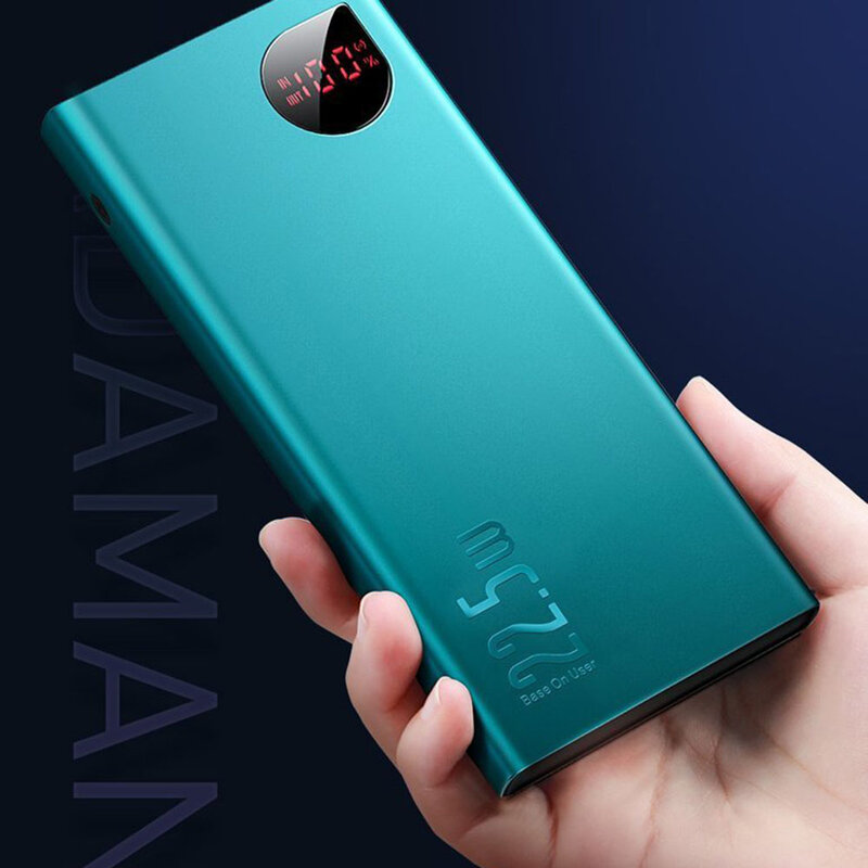 Baterie Externa Baseus Adaman Metal Digital Display 10000mAh 22.5W PD3.0 / QC3.0 - PPIMDA-B06 - Verde
