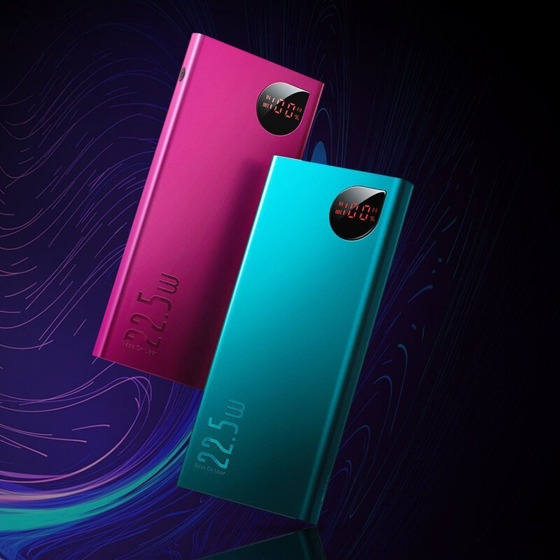 Baterie Externa Baseus Adaman Metal Digital Display 10000mAh 22.5W PD3.0 / QC3.0 - PPIMDA-B09 - Rosu