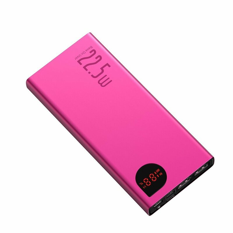 Baterie Externa Baseus Adaman Metal Digital Display 10000mAh 22.5W PD3.0 / QC3.0 - PPIMDA-B09 - Rosu