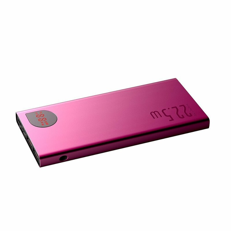 Baterie Externa Baseus Adaman Metal Digital Display 10000mAh 22.5W PD3.0 / QC3.0 - PPIMDA-B09 - Rosu