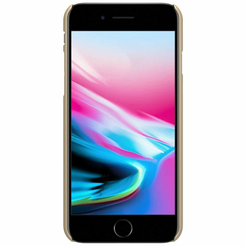 Husa iPhone 8 Nillkin Super Frosted Shield Fara Decupaj Sigla, auriu