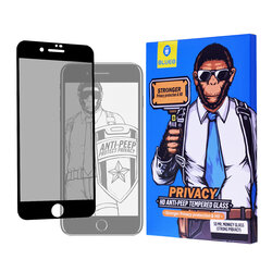 Folie Sticla iPhone 7 Plus Blueo 5D Mr. Monkey HD Strong Privacy Cu Rama - Negru