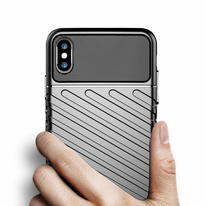 Husa iPhone XS Max Thunder Flexible Tough TPU - Albastru
