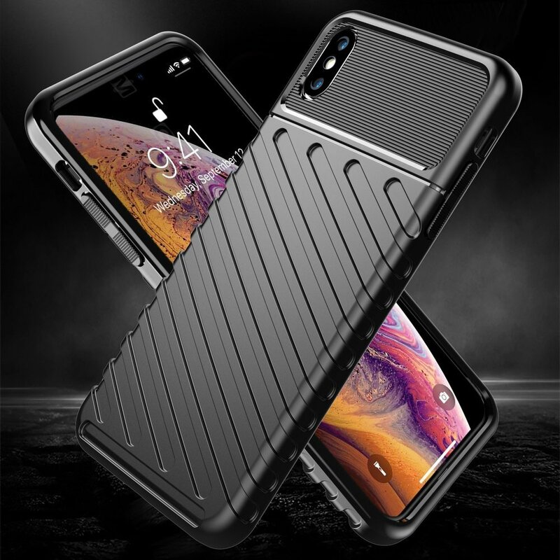 Husa iPhone XS Max Thunder Flexible Tough TPU - Albastru