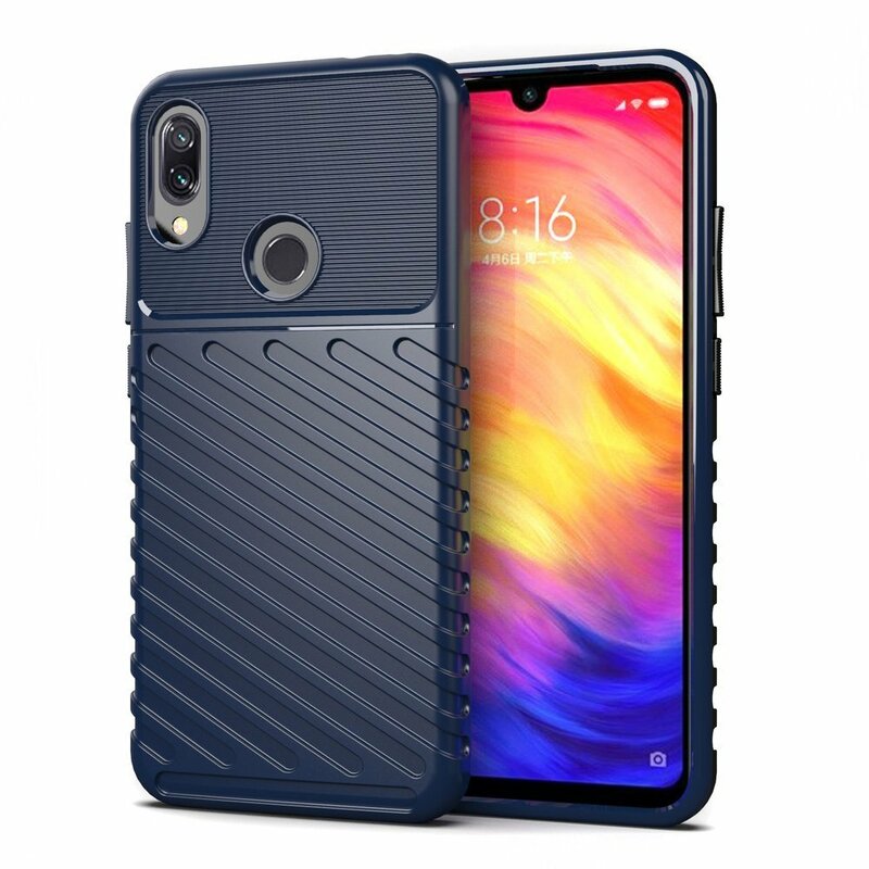 Husa Xiaomi Redmi Note 7 Pro Thunder Flexible Tough TPU - Albastru
