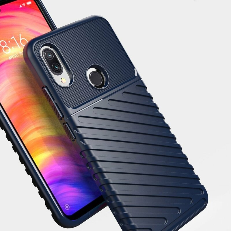 Husa Xiaomi Redmi Note 7 Pro Thunder Flexible Tough TPU - Albastru