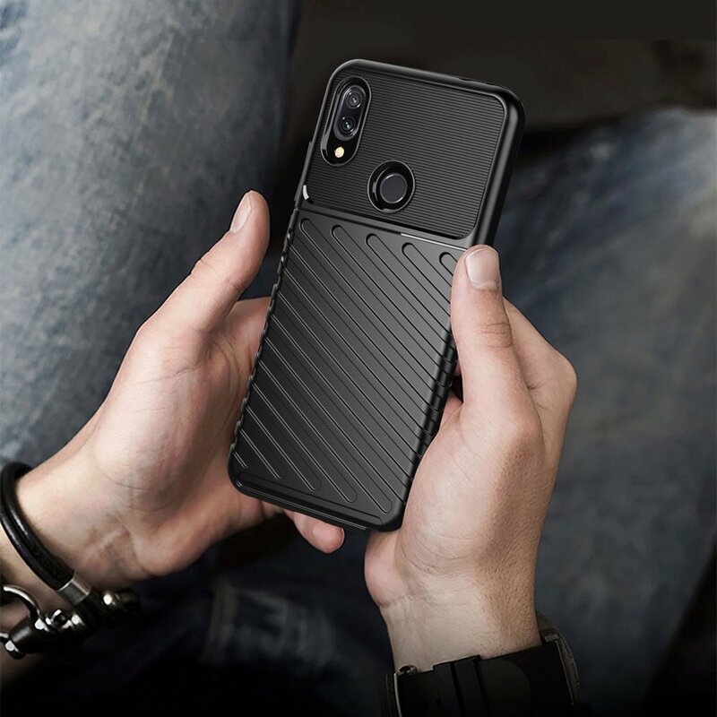 Husa Xiaomi Redmi Note 7 Pro Thunder Flexible Tough TPU - Albastru