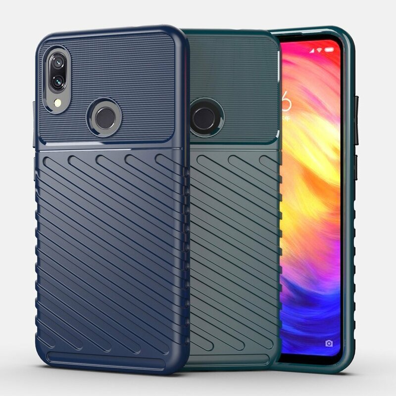 Husa Xiaomi Redmi Note 7 Pro Thunder Flexible Tough TPU - Albastru