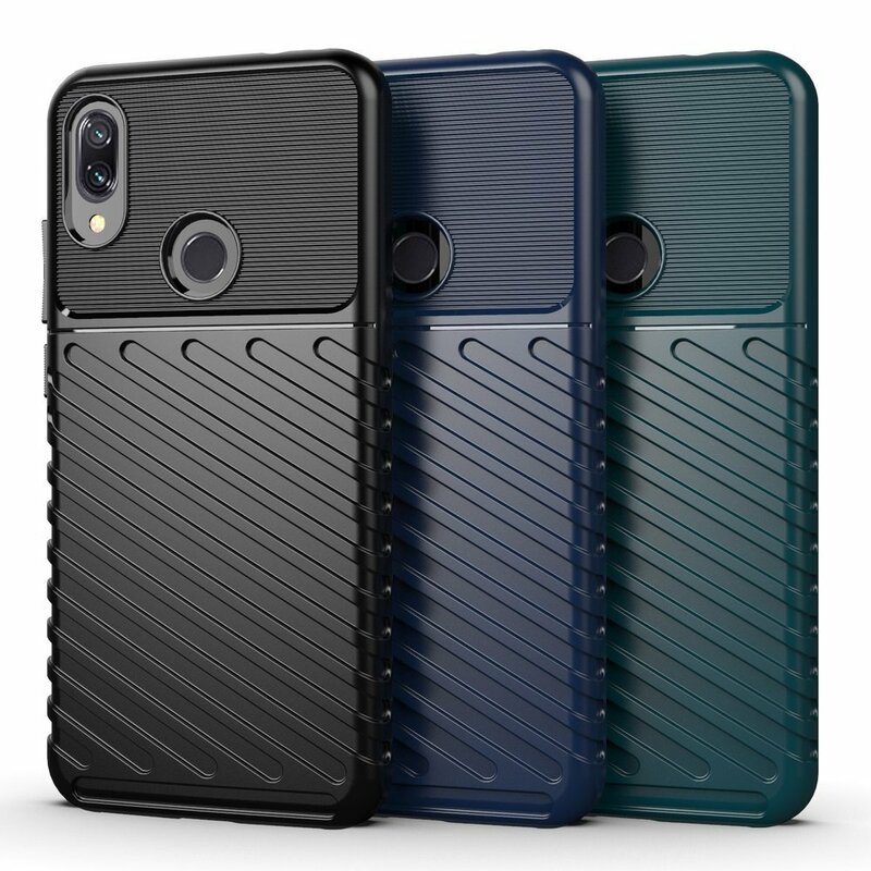 Husa Xiaomi Redmi Note 7 Pro Thunder Flexible Tough TPU - Albastru