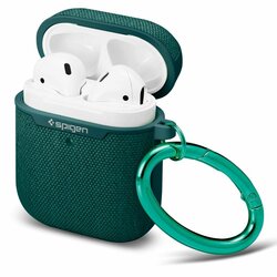 Husa Apple Airpods Spigen Urban Fit Cu Holder Metalic - Verde
