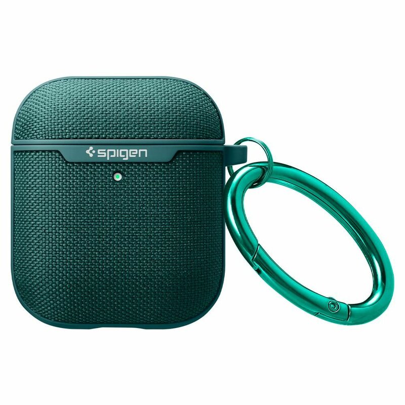 Husa Apple Airpods Spigen Urban Fit Cu Holder Metalic - Verde