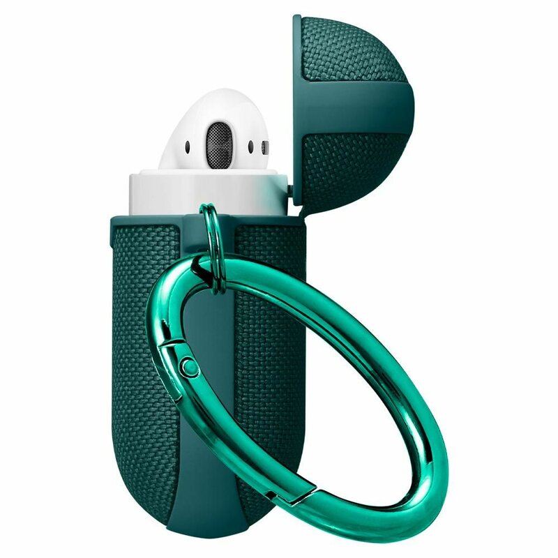 Husa Apple Airpods Spigen Urban Fit Cu Holder Metalic - Verde